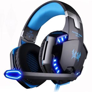 Kotion elke G2000 stereo gaming headset Deep Bass Computer Game Hoofdtelefoon oortelefoon met LED -lichtmicrofoon voor pc -laptop PS4