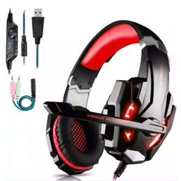 KOTION EACH G9000/G9600 Casque de jeu Casque basse profonde stéréo jeu Casque avec Microphone lumière LED pour PS4 ordinateur portable PC Gamer