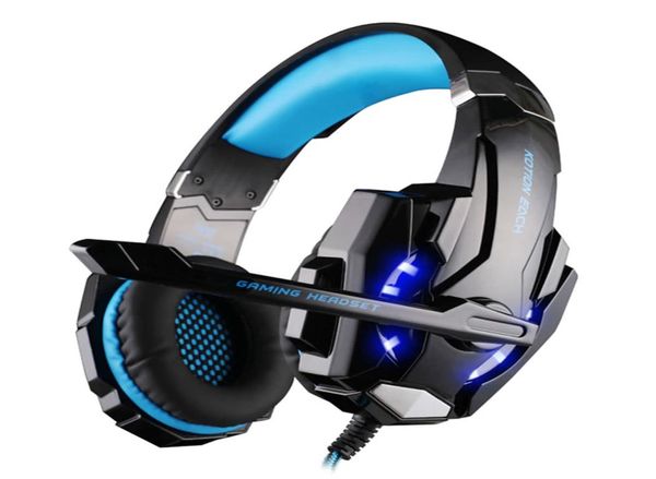 KOTION EACH auriculares inalámbricos Bluetooth diadema para juegos auriculares estéreo auriculares con luz de micrófono para PC LOL Game3591514