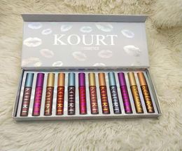 Kourt Cosmecits 12 Color Liquid Lipstick Makeup Lip Gloss Kourt X Kit Collection 12 Color Gift Box7652085