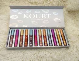 Kourt Cosmecits 12 Color Liquid Lipstick Makeup Makeup LIP GLOSS KOURT X KIT COLLECTION 12 COULEUR BOX CONSEIL2822365