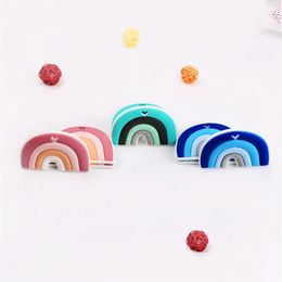 KOVICT 5/10 STKS SILICONE Bijters Cartoon Rainbow Shape BPA Gratis Tiny Rod Food Grade Baby Tandjes Toy 210812