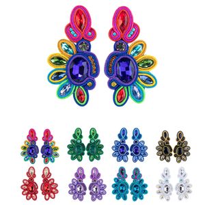 KPacTa-pendientes Vintage Soutache hechos a mano para mujer, accesorios de dijes colgantes, joyería bohemia de Soutache 240124