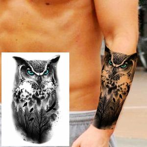 KPD4 Tattoo Transferir impermeable Tatuaje temporal Sticker Forest Lion Tiger Bear Flash Tattoos Mujeres Leopardo Lobo Corona Cuerpo Arte de arte Falso TATOO Men 240426