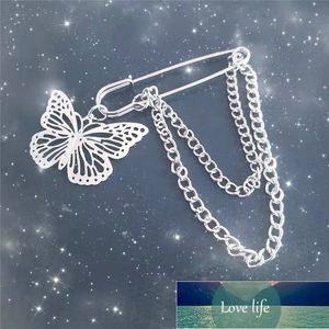 Kpop Punk Chaîne En Acier Inoxydable Grandes Broches En Métal Mignon Papillon Pendentif Broches Pour Femmes Couple Partie Broche Esthétique Bijoux Prix Usine Expert Conception Qualité