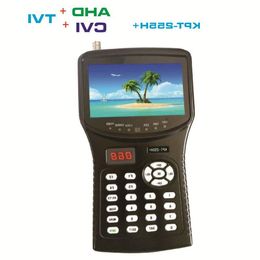 Freeshipping KPT-255H AHD TVI CVI DVB-S2 Digitale Satellietzoeker Meter CCTV camera lcd backlight kpt-255h plus knop 43 inch Cauxs