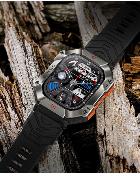 KR80 2023 personnalisé altitude pression atmosphérique boussole fonction 100 + modes de sport montre BT appel smartwatch hommes montres intelligentes