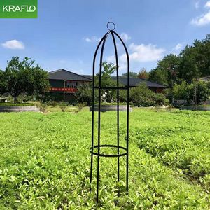 Kraflo décoration de jardin clôture colonne support de fleurs style européen raisin clématite L plante cadre d'escalade