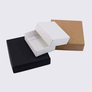 Boîte de papier Kraft noir blanc boîte d'emballage cadeau en papier blanc boîte en carton avec couvercle cadeau grandes boîtes en Carton H1231250J