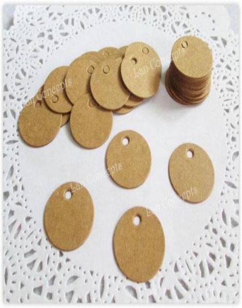 Mini étiquette volante ronde vierge en Kraft, pour bricolage, paquet de décoration cadeau, apprentissage de l'alphabet pour enfants, 2000 pièces, LA02117309066