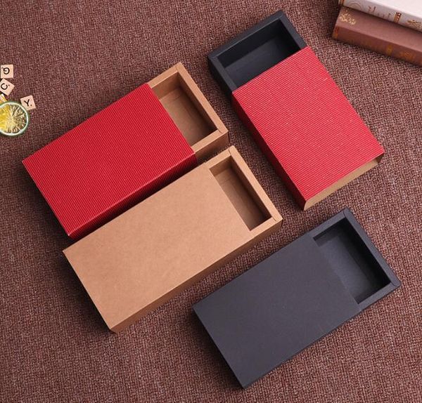 Kraft Candy Gift Box Drawer Shaper Favor Box edding Favors Gift Box Chocolate Bag For Gifts Baby Shower