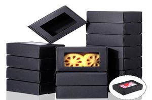 Boîte en papier Kraft avec boîtes à savon fenêtre Présenter Boîte présente Boîtes d'emballage pour l'emballage de savon Favoris des bijoux de bonbons LX45202007493