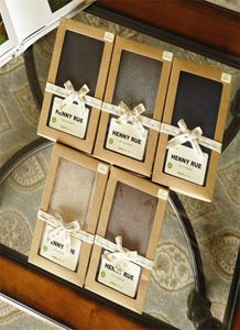 Kraft Paper cadeau -dozen Kraft verpakkingsdoos met venster Kraft Paper Socks Box 22x14x43cm LZ09379752994