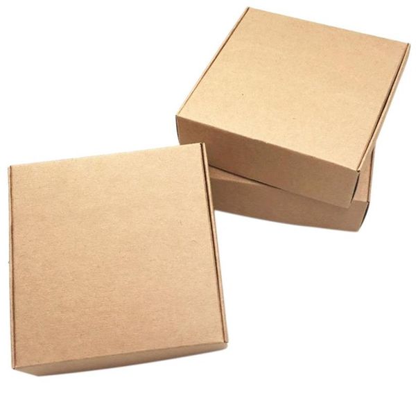 Boîtes-cadeaux en papier kraft Nice Kraft Box Boîte d'emballage petite taille 100pcs286q