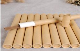 Kraft Paper wierook buis wierook vat kleine opbergdoos voor 10 g 20 g joss stick handig draagpapier parfum buis7923888