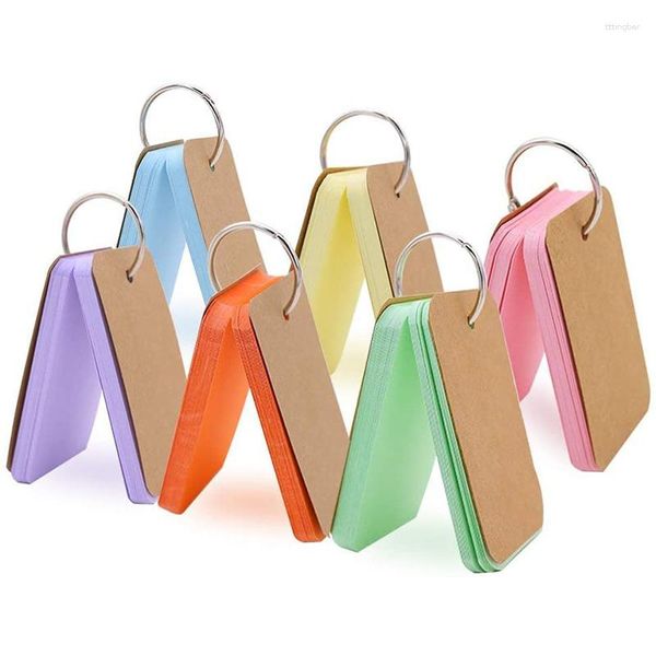 Tarjetas de estudio de papel Kraft Color Record Memo Scratch Pads Bookmark DIY Greeting