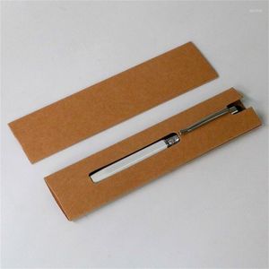 KraftPaper Pencil Pen Holder Bag Box Cajas Regalo Empaquetado Conjunto De 50pcs Drop