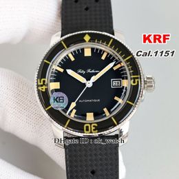 KRF Horloge Fifty Fathoms Barakuda 5008B-1130-B52A Cal 1151 Automatisch herenhorloge zwarte wijzerplaat 40 3 mm herenhorloges rubberen band219v
