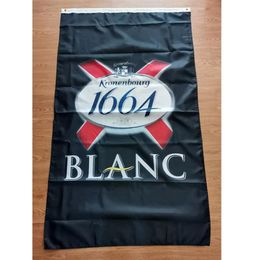 Kronenbourg – drapeau de bière Blanc 1664, 35 pieds, 90cm, 150cm, bannière en Polyester, décoration volante, drapeau de jardin de maison, cadeaux festifs, 5437774