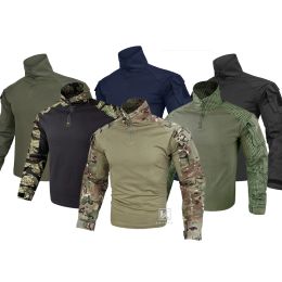 Krydex G3 Tactical BDU Combat Shirt for Shooting Hunting CP Style Battlefield Tops Assault Uniform w / Elbow Pads Camo Uniform