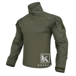 Krydex Ranger Green G3 Tactical BDU Combat Shirt for Shoting Hunting Military CP Style Battlefield Assault Tops + Elbow Pads