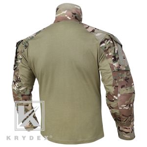 Krydex Tactical Bdu G3 Combat Combats Camo CP Style Battlefield Tops Uniforme de asalto+almohadillas de codo para disparar a la caza Militar