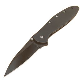KS 1660CKT Assisted Flipper Folding Knife 14C28N Black Blade roestvrijstalen handgreep EDC Pocket Folder Knives met retailbox