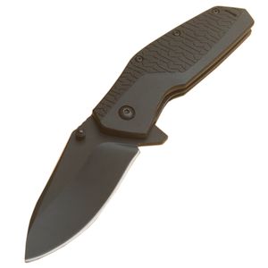 KS 3850BLK Couteau pliant à rabat assisté 3Cr13Mov Black Drop Point Blade Poignée en polymère EDC Couteaux de poche avec boîte de vente au détail