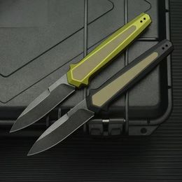 KS 7950 Couteau pliant tactique Auto D2 Black Stone Wash Blade 6061-T6 Handle de poche EDC Pocket Dossier Couteaux avec boîte de vente au détail