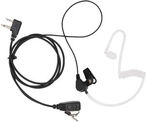 KS K-STORM Transparante Akoestische Buis Oortelefoon Headset Compatibel met Midland GXT1000 GXT1050 LXT500 LXT600VP3 RadioPU Materiaal Zwart