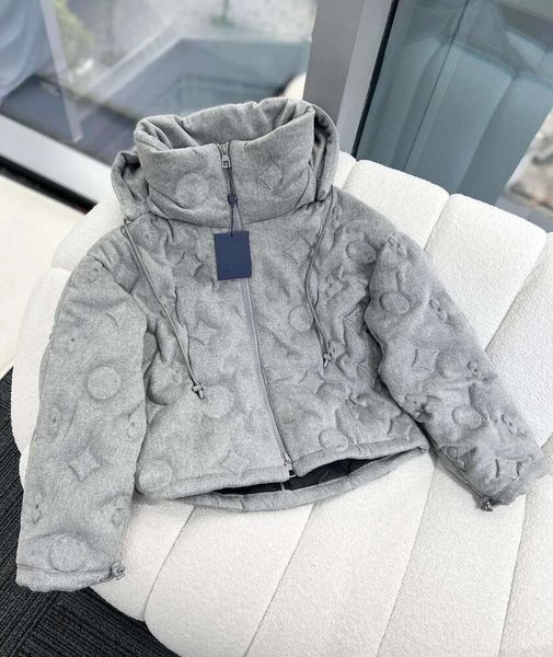 KSL8 Classic Fashion Coat Chaqueta parka Parka Invierno Down Diseñador Monograma en relieve de lana reversible