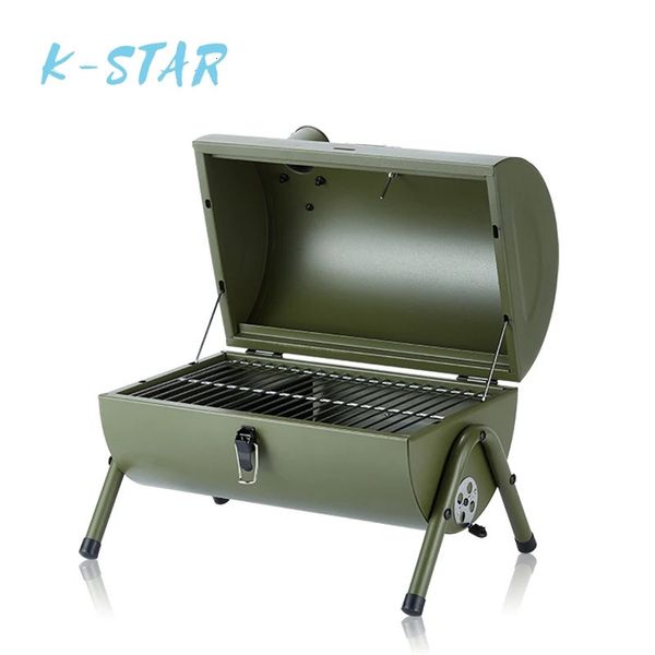 KSTAR – poêle à Barbecue Portable en plein air, ensemble complet d'outils de four à charbon de bois, gril épais pour pique-nique, 240223