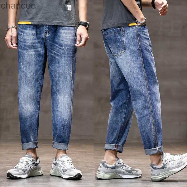 KSTUN Baggy Jeans hommes sarouel coupe ample printemps été léger bleu clair jambe large Denim pantalon surdimensionné homme pantalon HKD230829