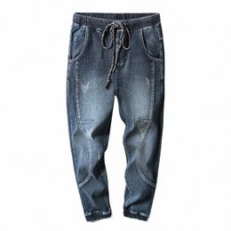 Kstun Winter Jeans Mannen Warme Jeans Fleece Dikker Harembroek Loose Fit Streetwear Stretch Blauwe Denim Broek Broek Oversize 42 N1Uv #