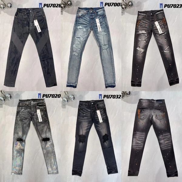 Ksubi Diseñador Diseñador Pantalones vaqueros morados Panta lones Mens Ripped Straight Regular Denim Tears Washed Old Long Jeans