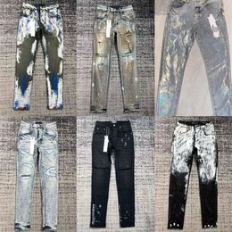 Jeans de diseñador Ksubi, pantalones largos morados de cintura alta, rasgados, rectos, regulares, lavados, viejos, largos, negros, jeans apilados, talla 28-40
