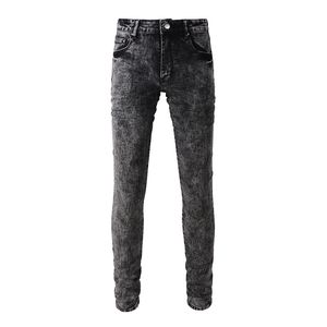 Ksubi Designer Jeans Violet Jean Hommes Rise Élastique Vêtements Serré Skinny Jeans Designer Denim Biker Gris Peinture Détresse Slim Fit Stretch 430