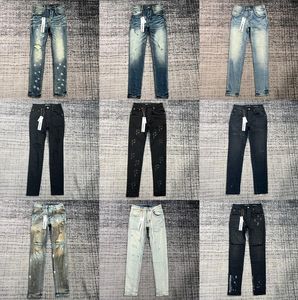 Ksubi Designer Jeans High Calidad Púrpura Jean Mens Rise elástica ropa para hombres elásticos Tiegos flacos de mezclilla de jeans diseñador