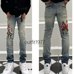 Ksubi Jeans Men Jeans aimis jeans Ksubi Jeans Designer Jeans American High Street Blue Patch 2024 New Fashion Trend High Quality Jeans