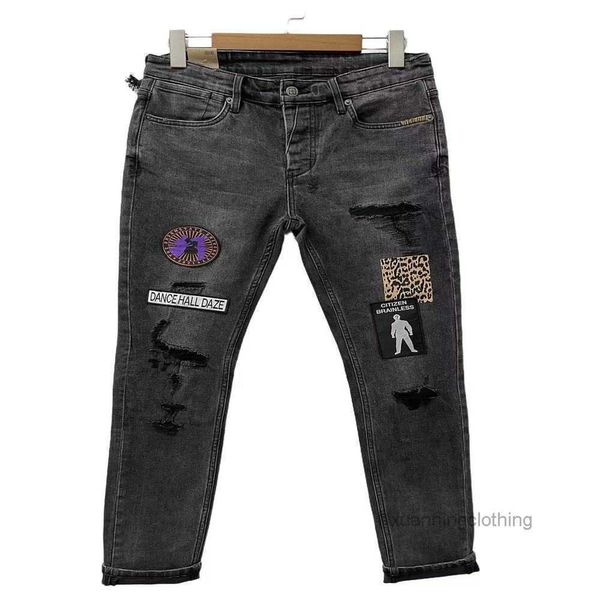 Ksubi Jeans Rise Men's Elastic Mens Ropa para hombres ajustados de jeans flacos Fashion 8Z6J