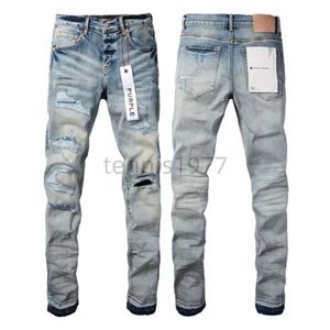Ksubi Heren Paarse Jeans Designer Gestapelde Lange Broek Ksubi Ripped High Street Merk Patch Hole Denim Rechte Mode Streetwear Silm Mencoat 9ybno