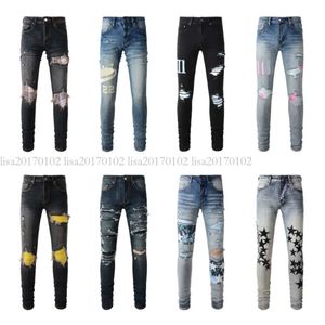 Ksubi Purple Jean Mens Rise Elastic Vêtements Skinny Jeans Skinny Designer Fashionq Taille 29-40