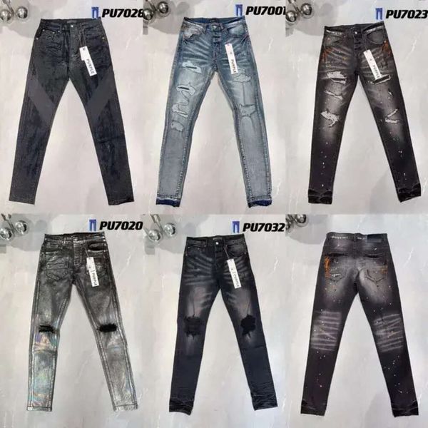 Ksubi Purple Jeans Pantalones de mezclilla Jeans para hombre Diseñador Jean Men Black Pans High-End Qualiy Sraigh Design Rero Shinny Casual Sweapans Desig 817