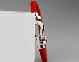 Kt Designer Bijoux Bracelets De Luxe De Haute Qualité 1: 1 Cssic Fer À Cheval En Cuir Rouge pour Couples5153647