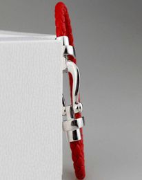 KT Designer Bijoux Bracelets de luxe de haute qualité 1: 1 CSSIC Cuir rouge pour couples8024904