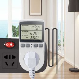 KT3100 Thermostaat Digitale Temperatuurregelaar Socket Outlet Timer Schakelaar Sensor Verwarming Koeling 16A 220V voor warmte mat 210719