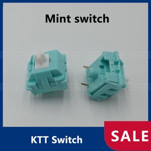 KTT – commutateurs menthe, 3 broches, claviers de jeu mécaniques compatibles avec commutateur MX, linéaire personnalisé GK61 TM680 Anne Pro 2, DIY