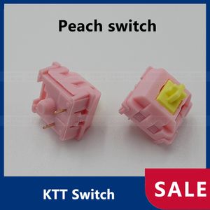 KTT Switch Peach Commutateurs Linéaire 45g Personnaliser SMD LED 3pin Mécanique Clavier Accessoires DIY Jeu GK61 GK64 Anne Pro 2