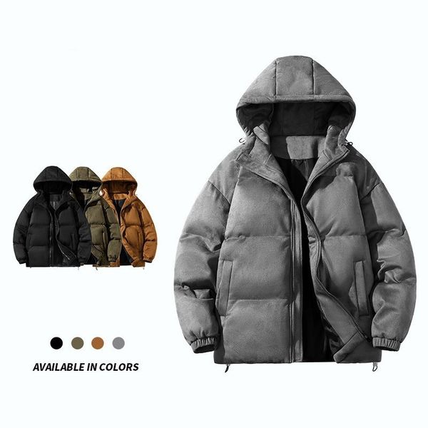 Chaqueta de invierno con capucha de estilo japonés para hombre, Parka con estampado, abrigo cálido, chaquetas para hombre, abrigos, Parka 5XL, ropa para hombre nueva
