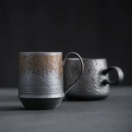 Kubac Hommi Ins Stoare Handmade Japanese Style Vintage Coffee Cup Taeten Tault Taza de cerámica Retro 240422
